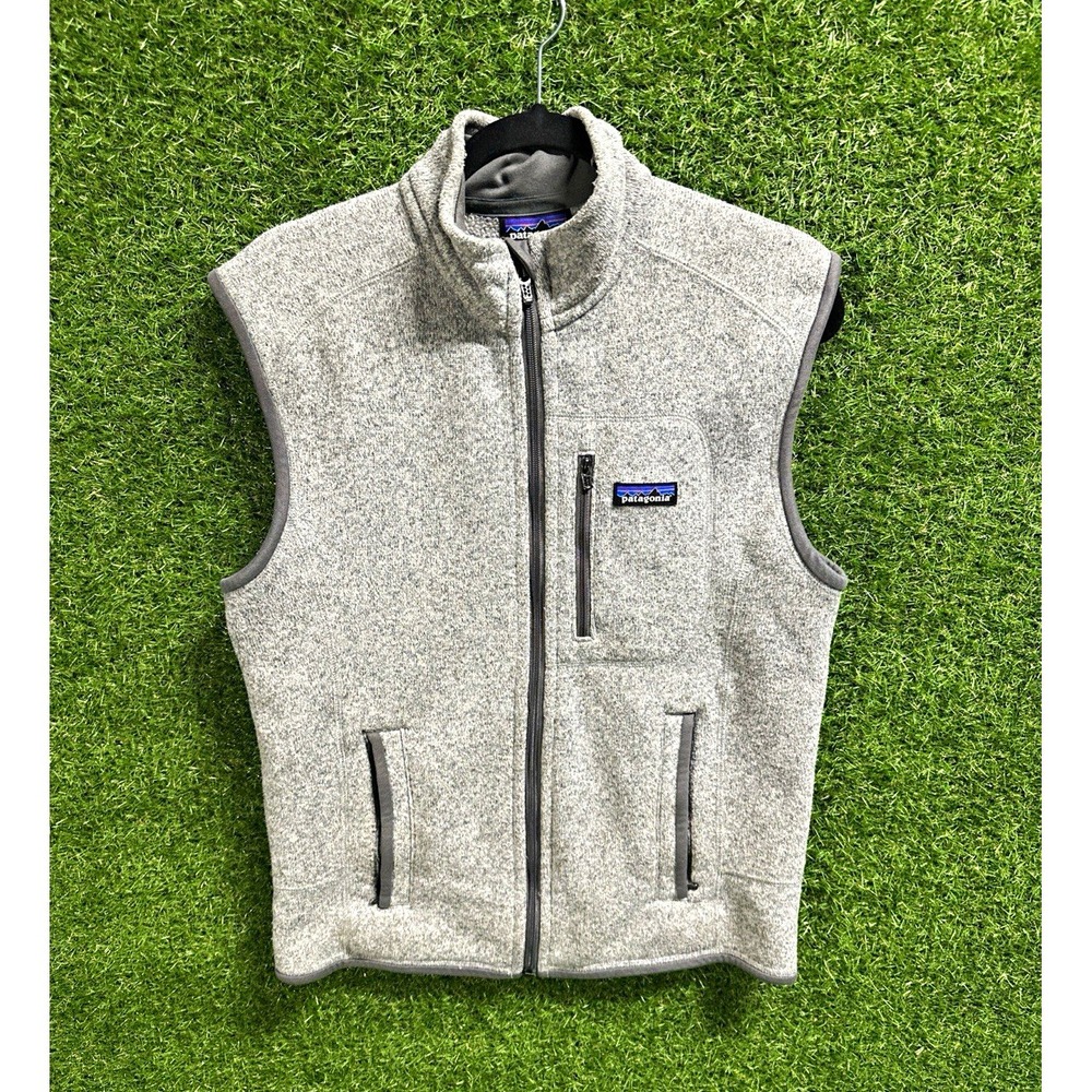 Patagonia Better Sweater Men's Gray Full Zip Fleece Vest Stand-Up Collar Size S